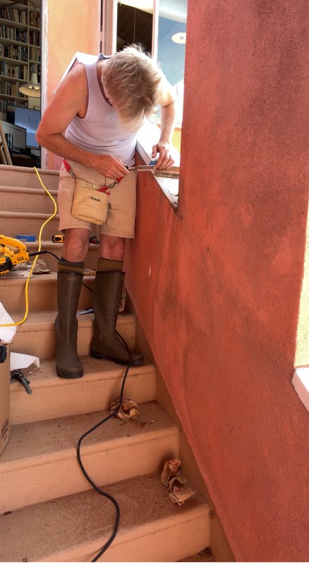 Removal of wall cap.