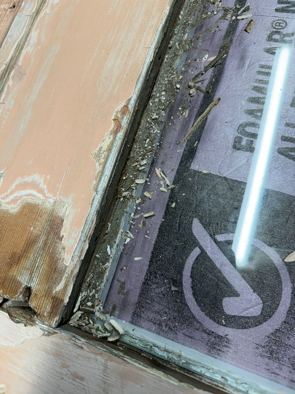 Removing the old sealants.