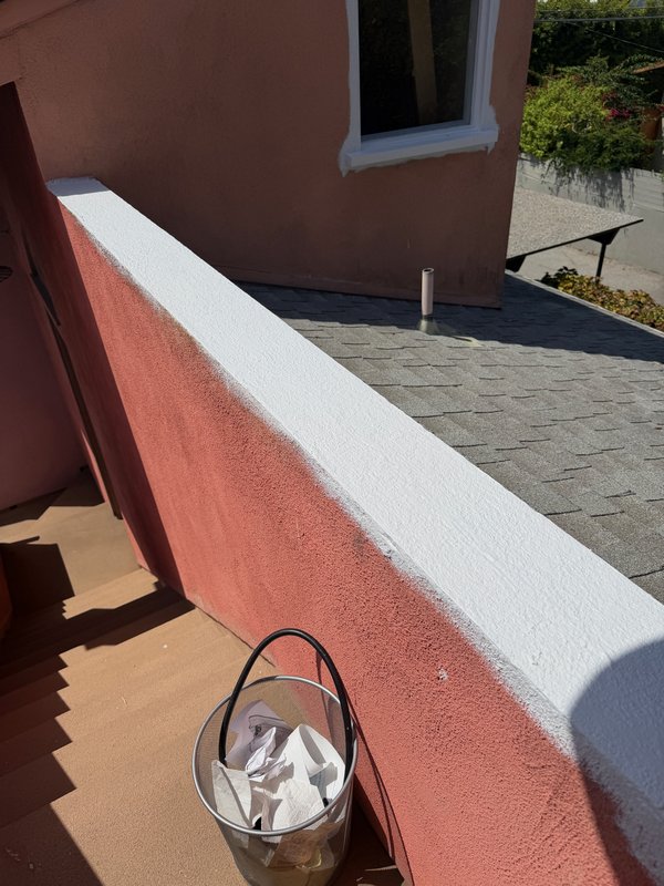 Sealing a wall cap.